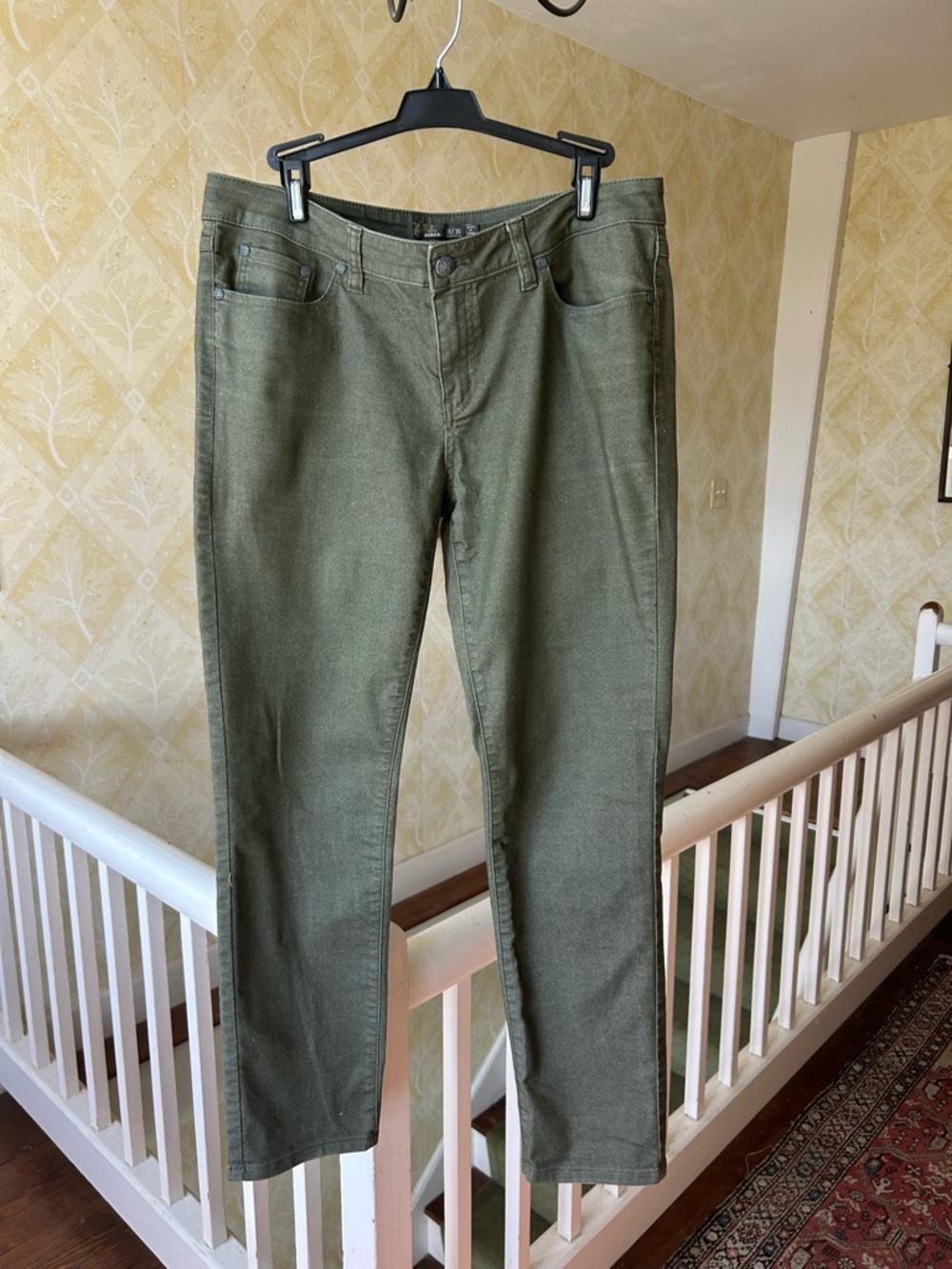 Prana Women's Straight Leg Jeans in Olive Green